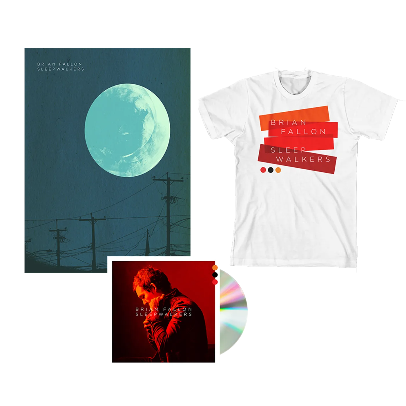 Brian Fallon Sleepwalkers CD + Poster + T-Shirt