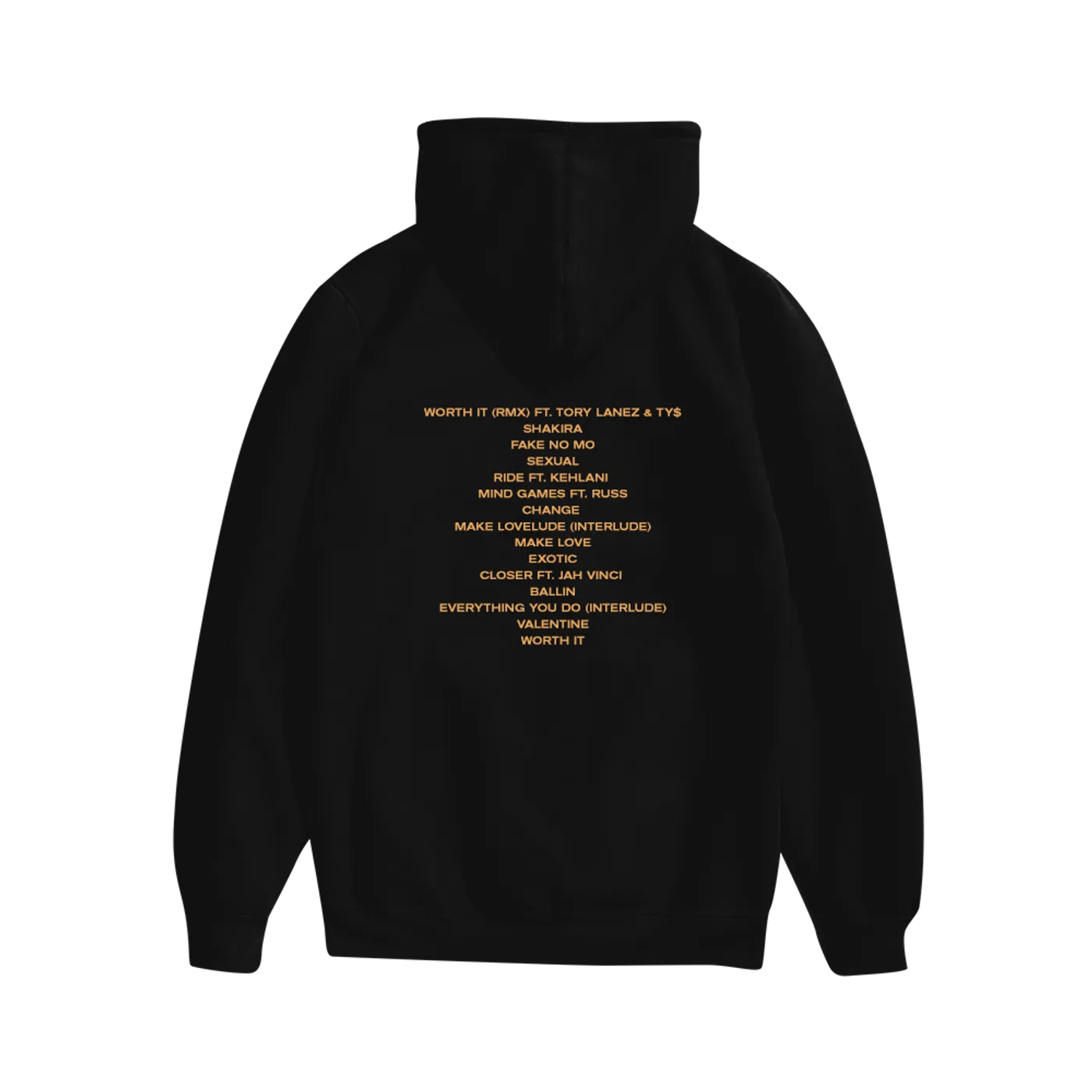 YK Osiris Black Tracklist Hoodie