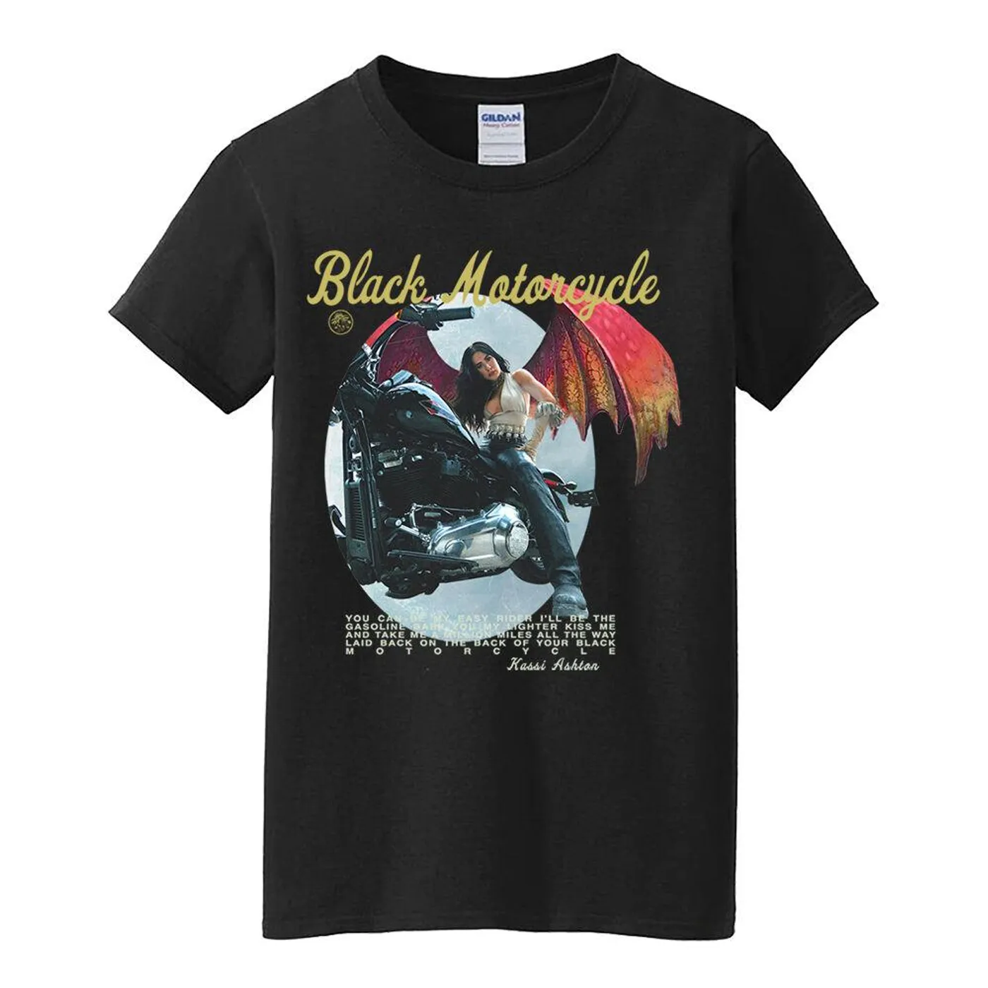 Kassi Ashton Black Motorcycle T-Shirt