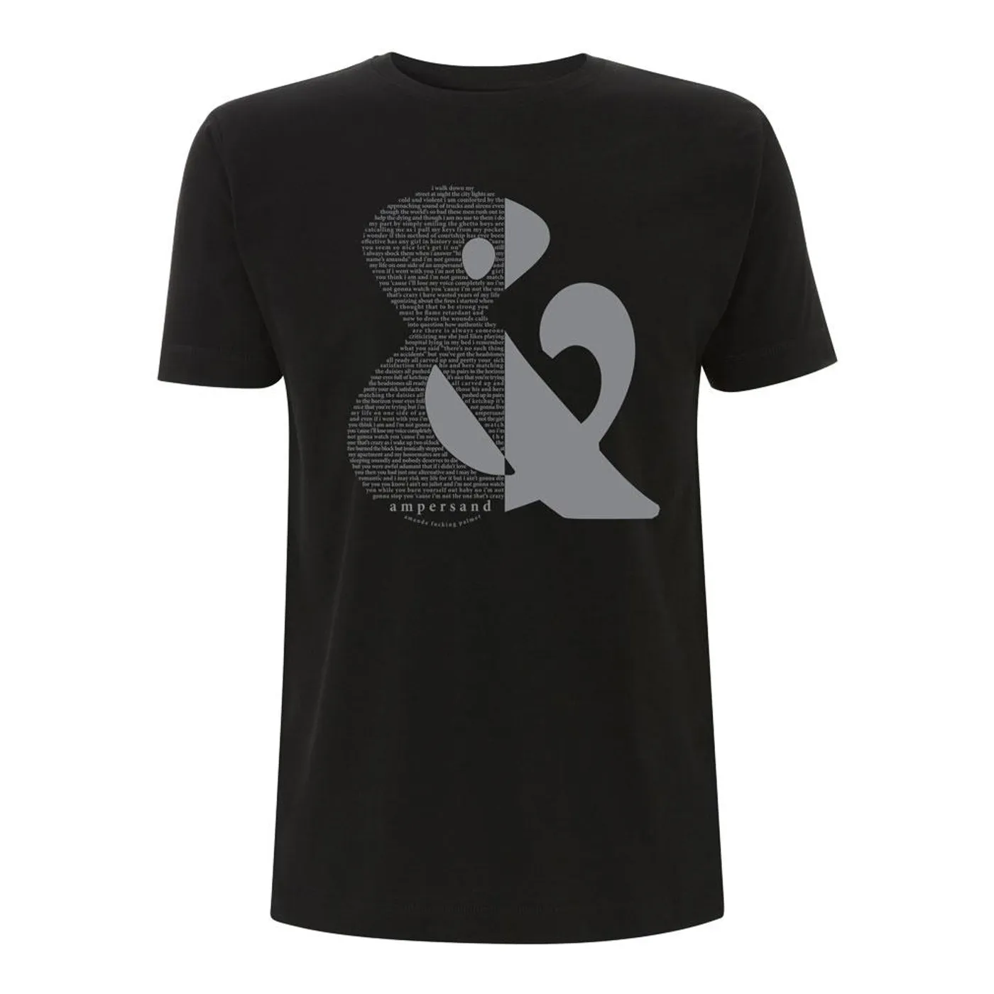 Amanda Palmer Ampersand Lyric T-Shirt - Silver Print - LADIES
