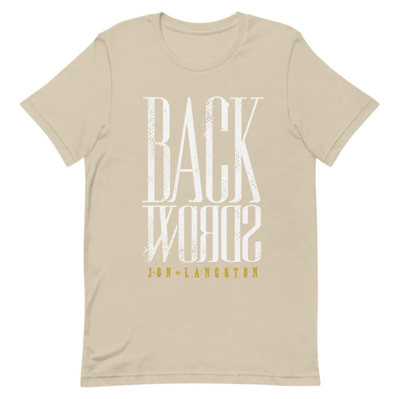 Jon Langston Back Words T-Shirt (Soft Cream)