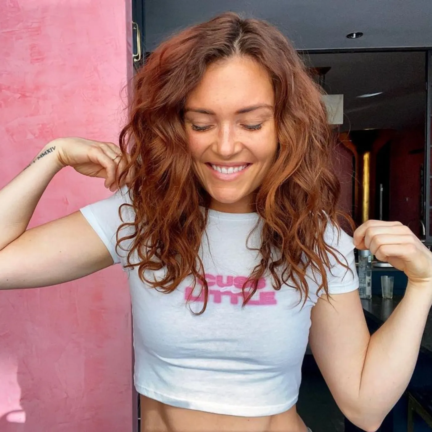 Kylie Morgan Cuss a Little Crop T-Shirt