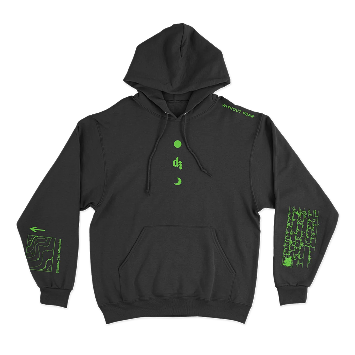 Dermot Kennedy Wicklow Mountains Hoodie: Black / Green