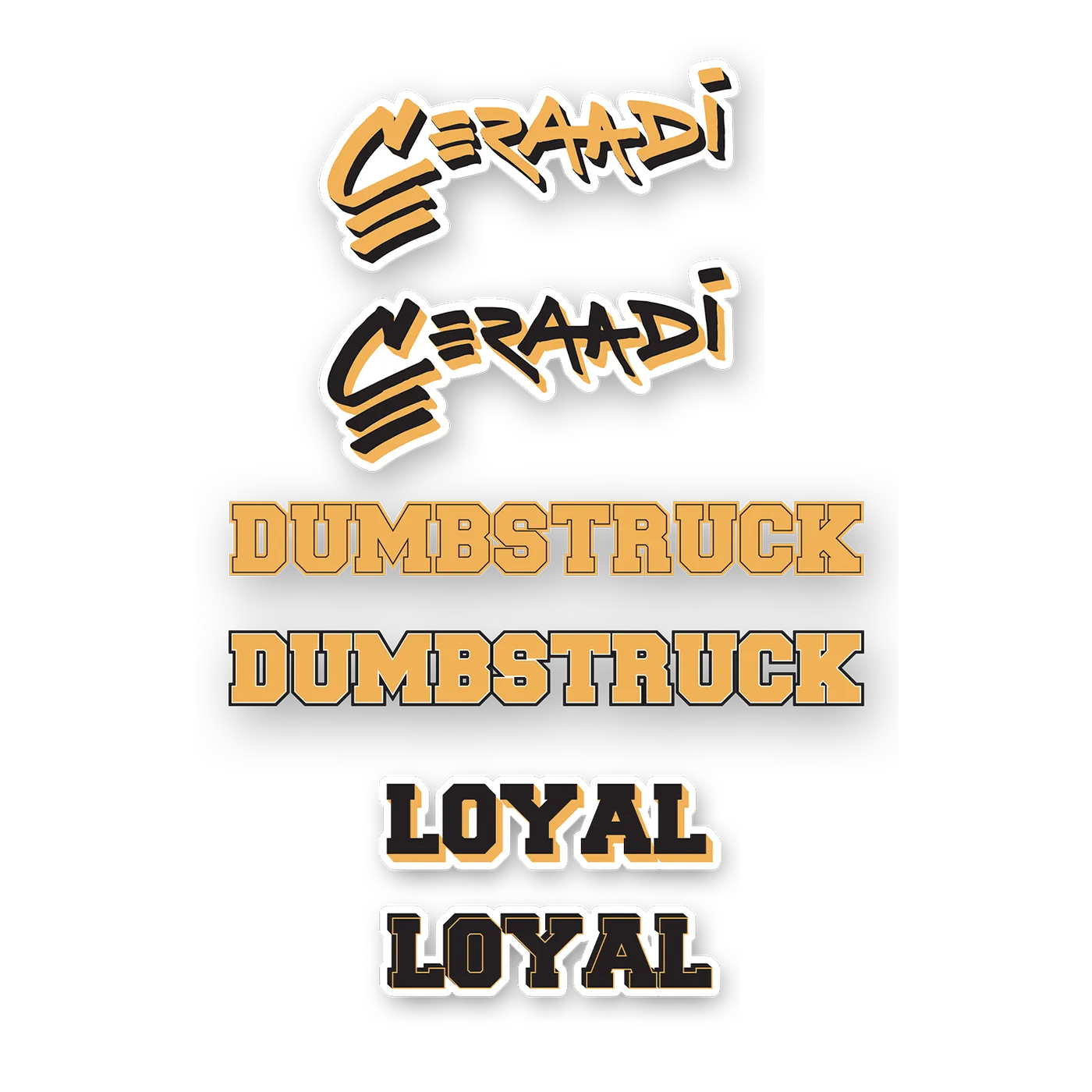 Ceraadi Black & Yellow Sticker Pack