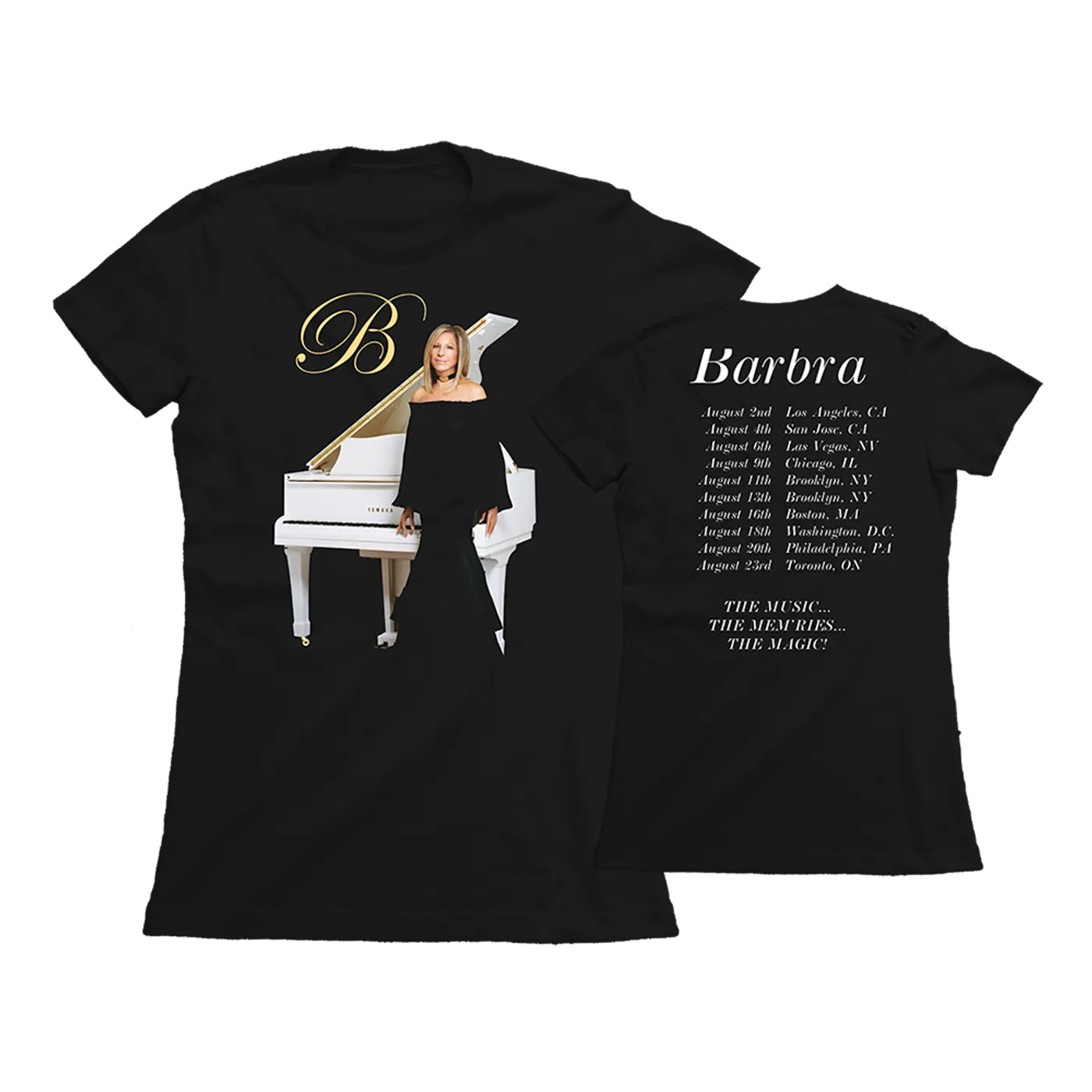 Barbra Streisand White Piano T-Shirt