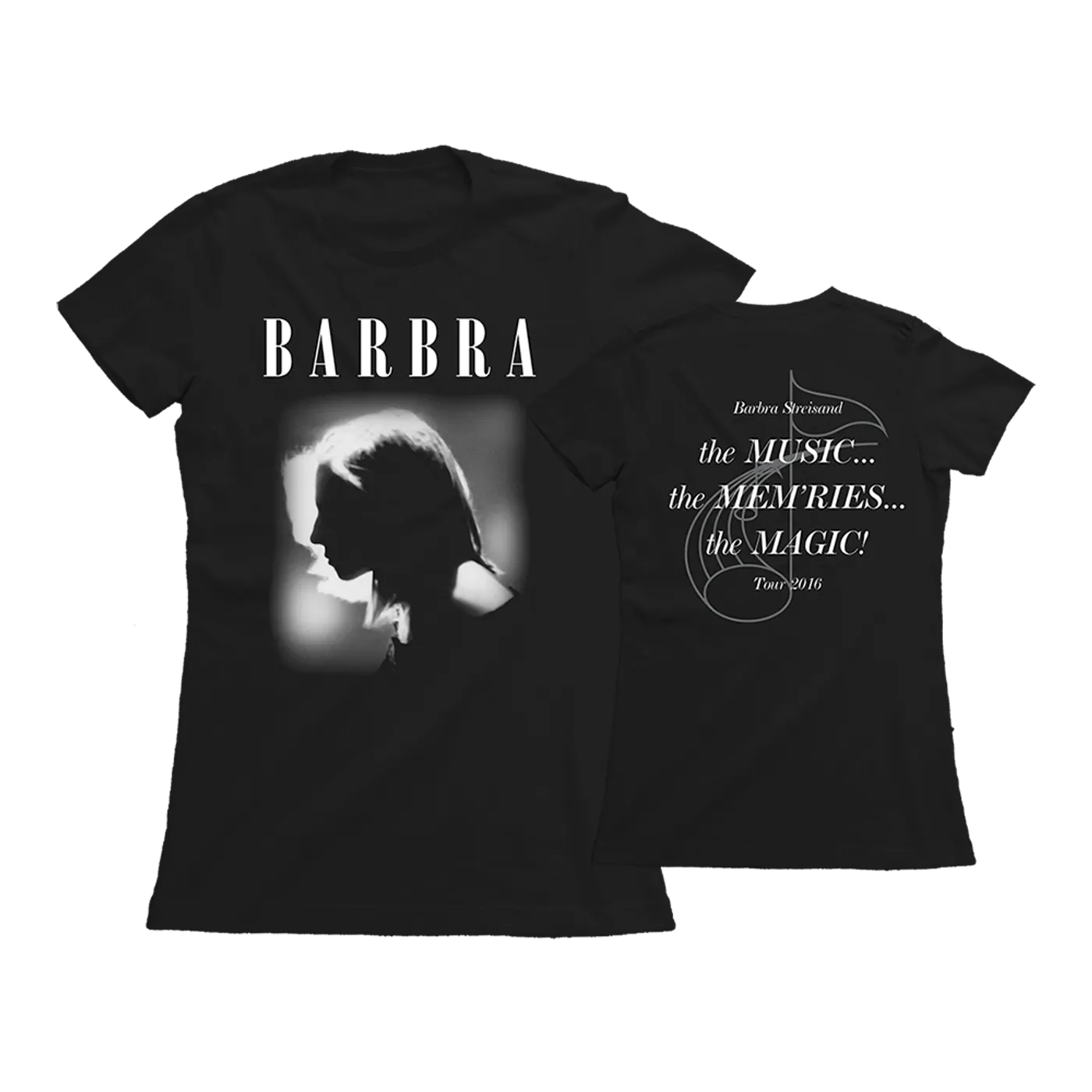 Barbra Streisand The Music The Mem'ries The Magic 2016 Tour T-Shirt 1
