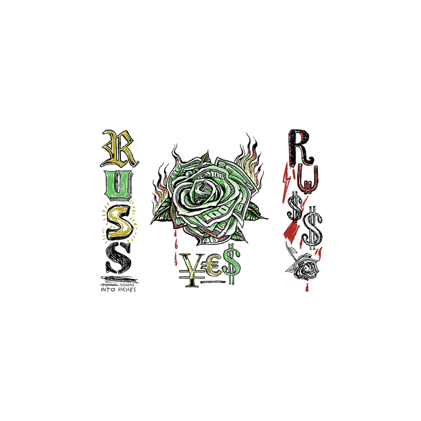 Russ Visions Into Riches Sticker Set