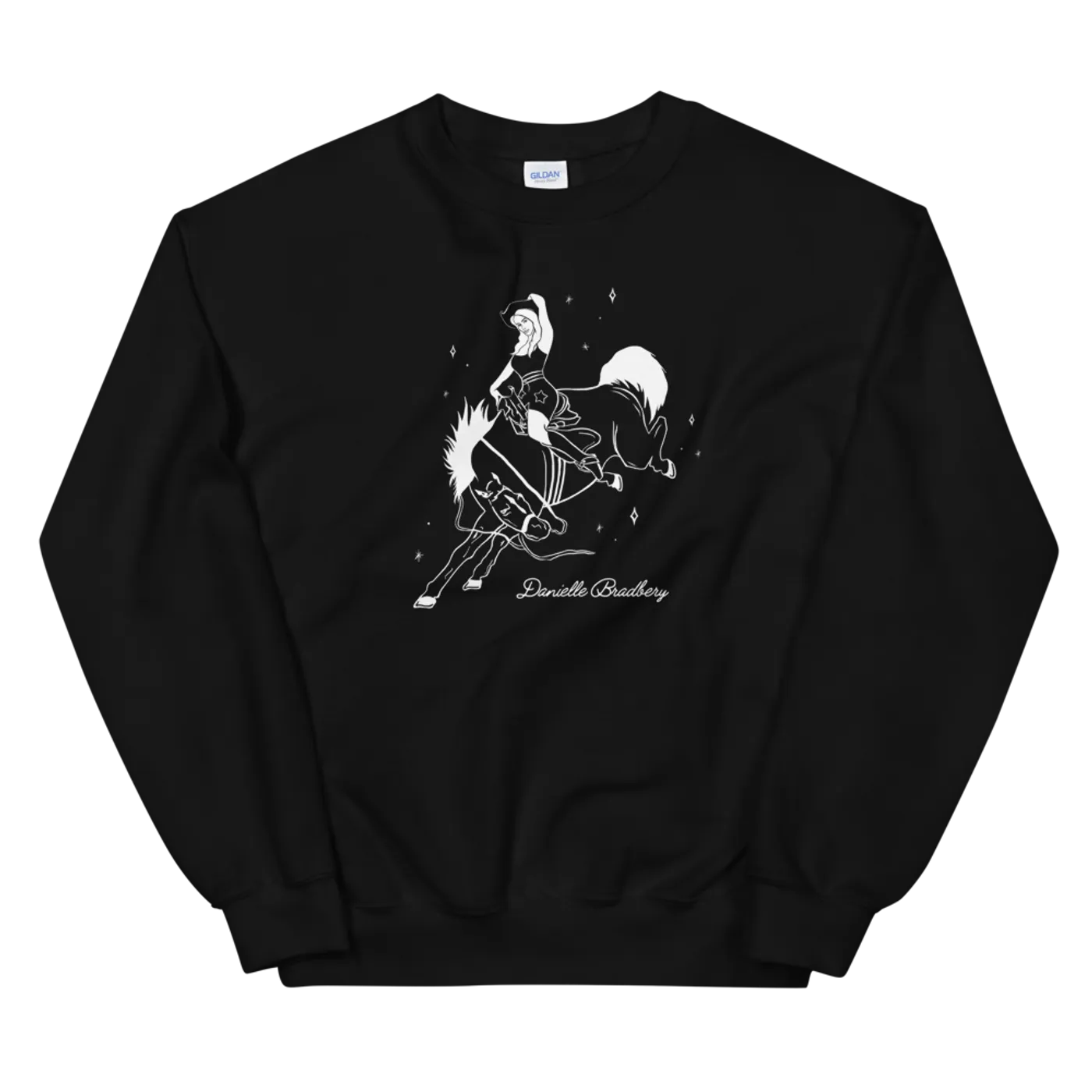 Danielle Bradbery Pinup Cowgirl Black Crewneck