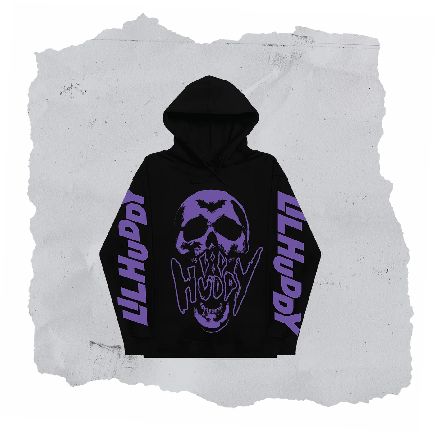 Lilhuddy HUDDY Purple Skull Hoodie