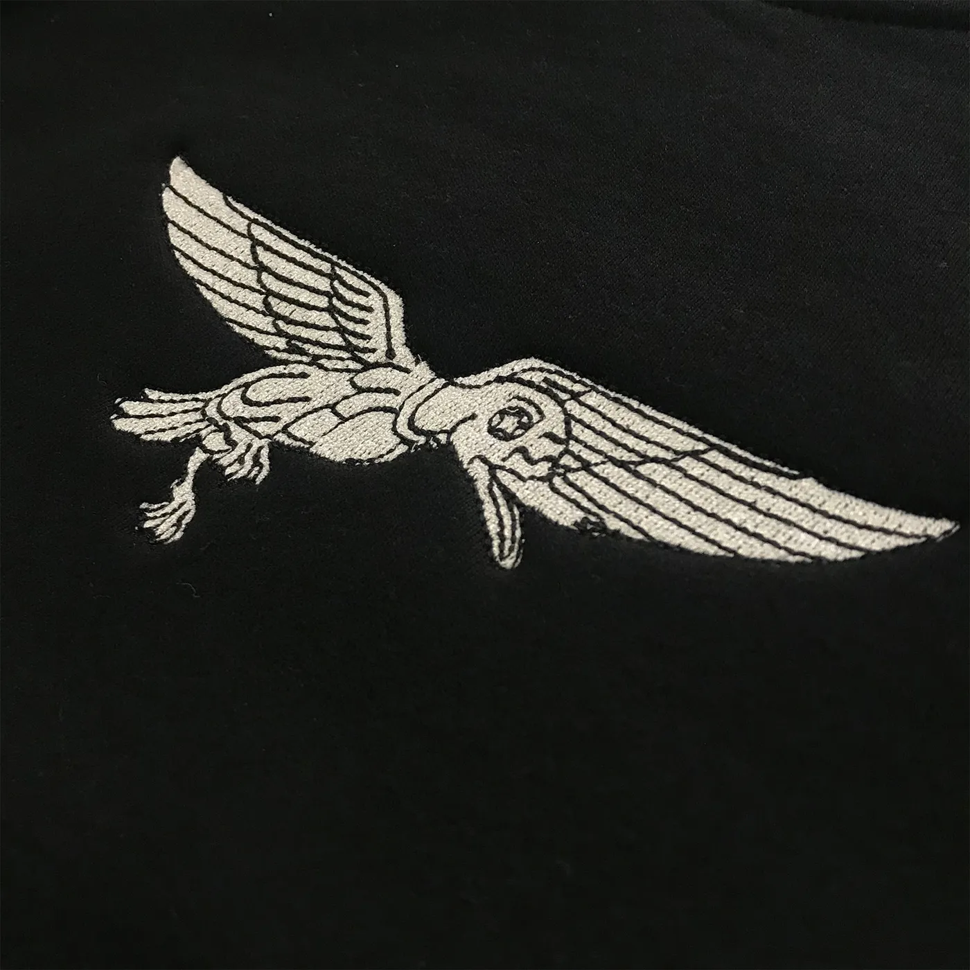 Peking Duk - Black Embroidered Crew