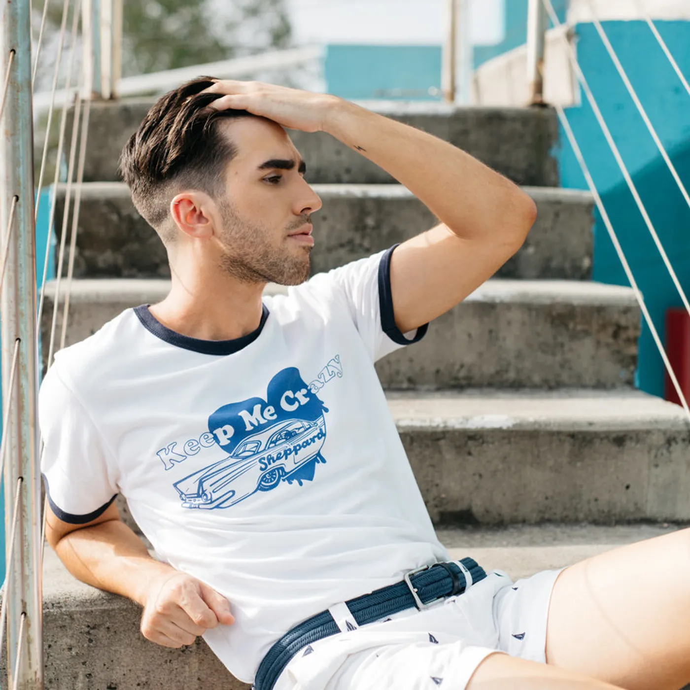 Sheppard - Blue Keep Me Crazy Tee