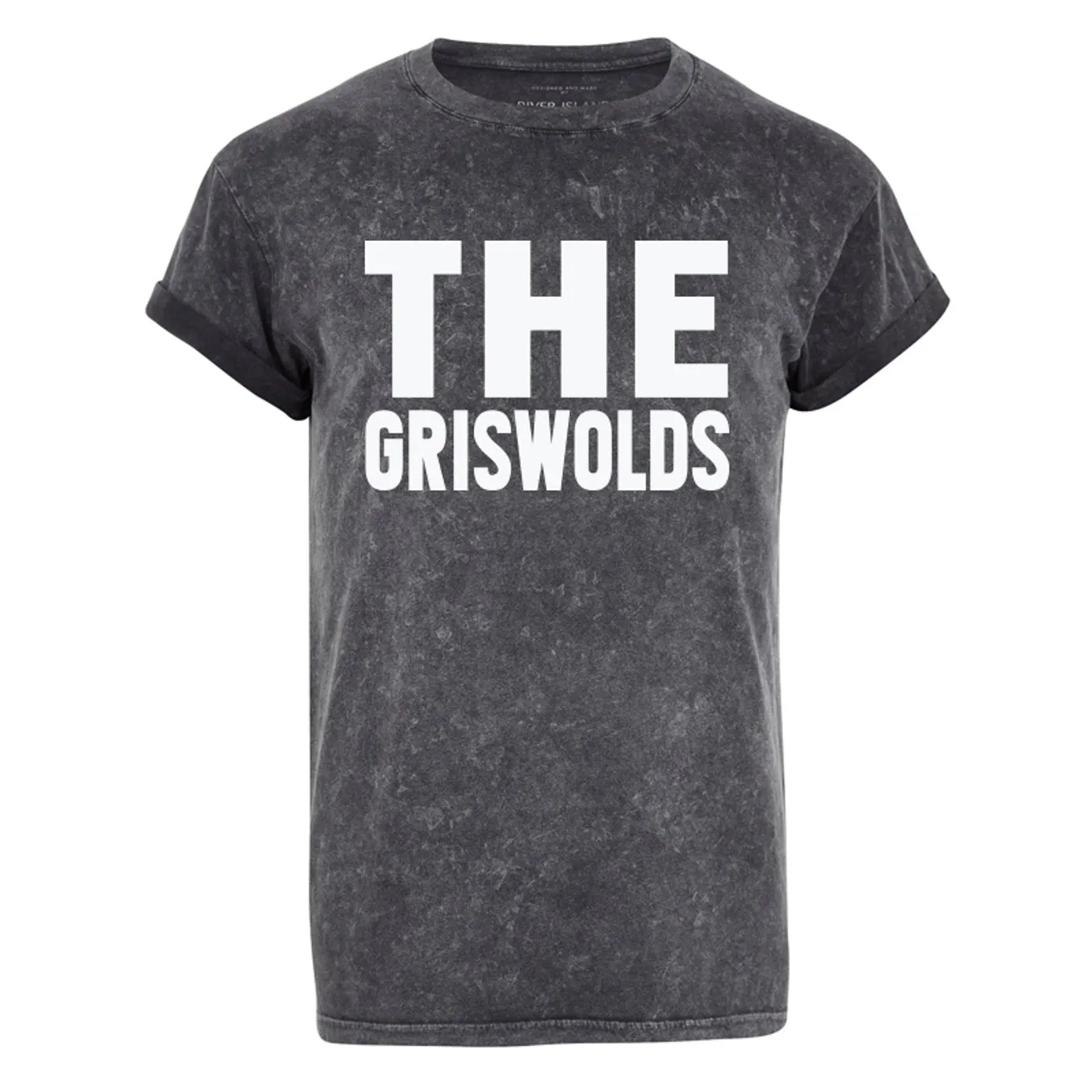The Griswolds - Dark Grey Acid Wash Tee
