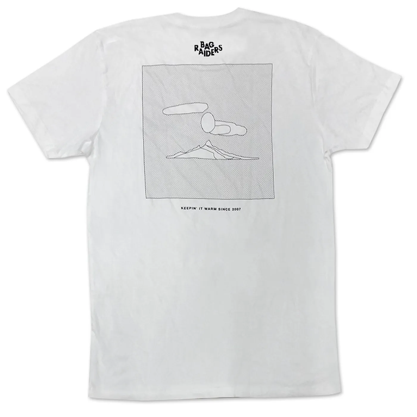 Bag Raiders - White Keepin' It Warm Tee (With Backprint)