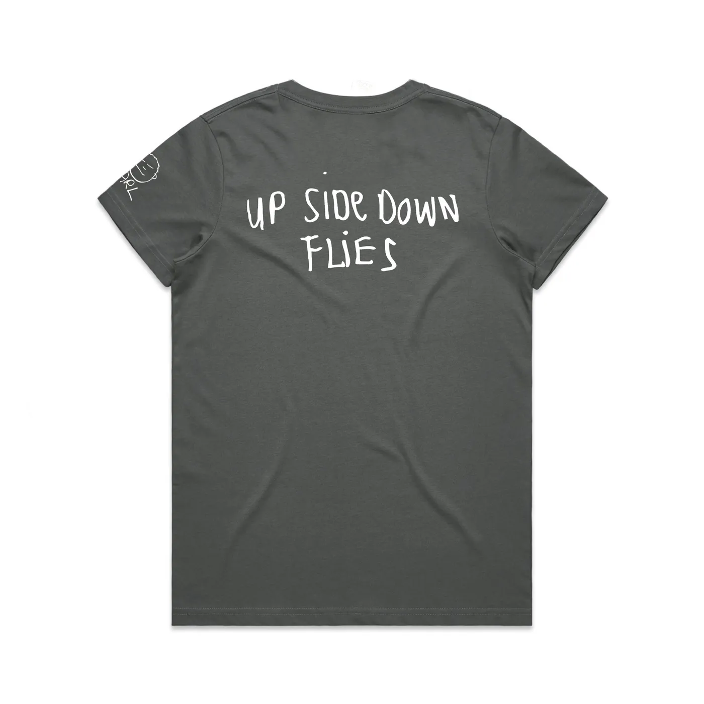 Carl Barron - Ladies Charcoal Upside Down Flies Tee