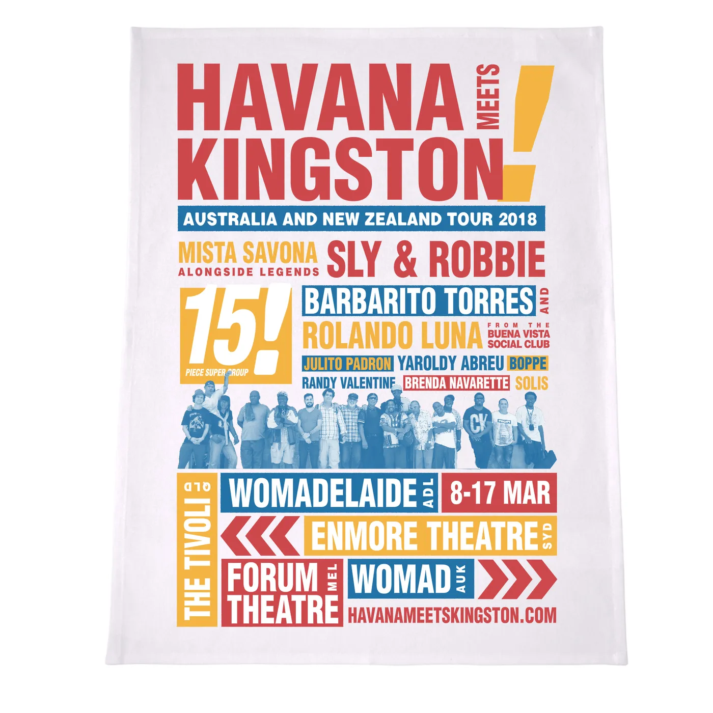 Havana Meets Kingston - Tour Tea Towel