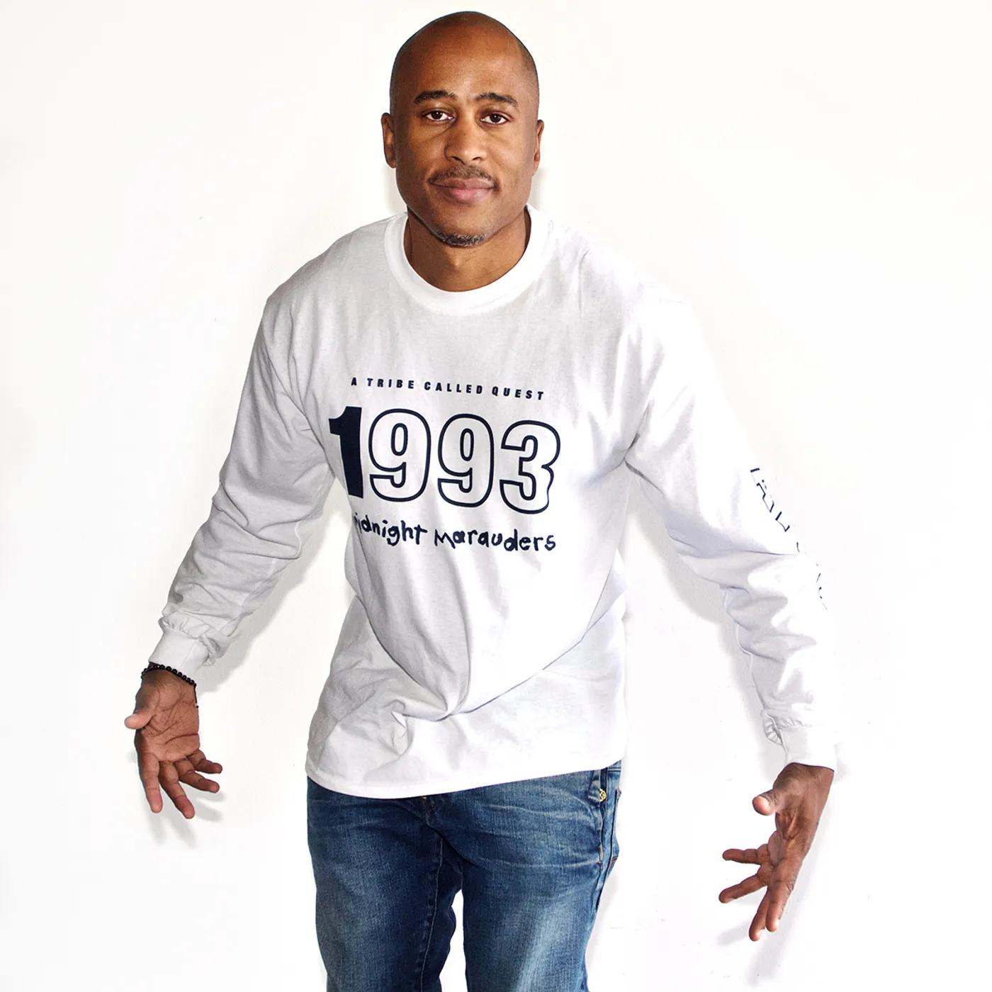 A Tribe Called Quest 1993 Midnight Marauders White Long Sleeve T-shirt