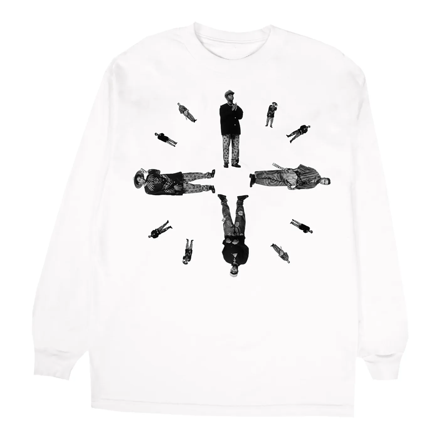 A Tribe Called Quest - White 1993 Circle of Photos Long Sleeve T-shirt