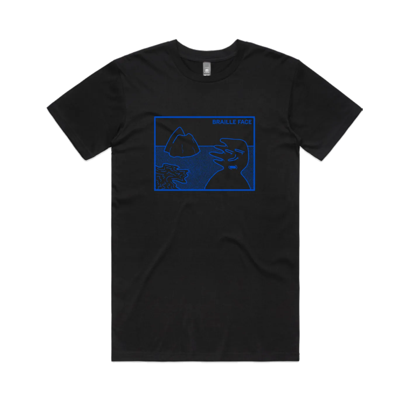 Braille Face / Iceberg Tee / Black