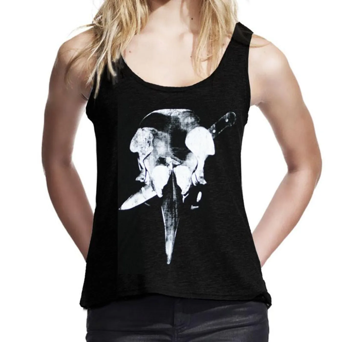 Knife Party Womens Skull Vest
