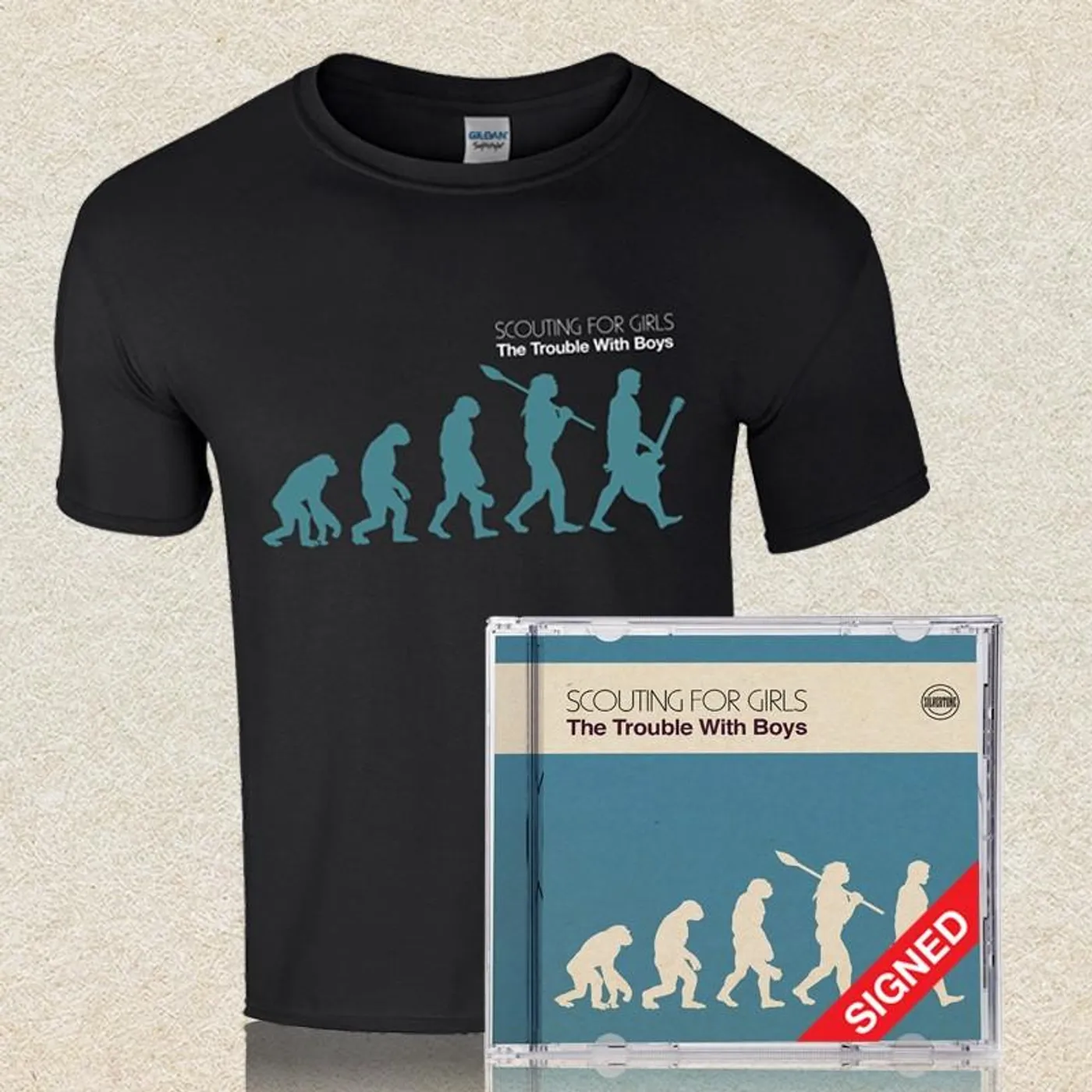 Scouting For Girls Signed CD + T-Shirt