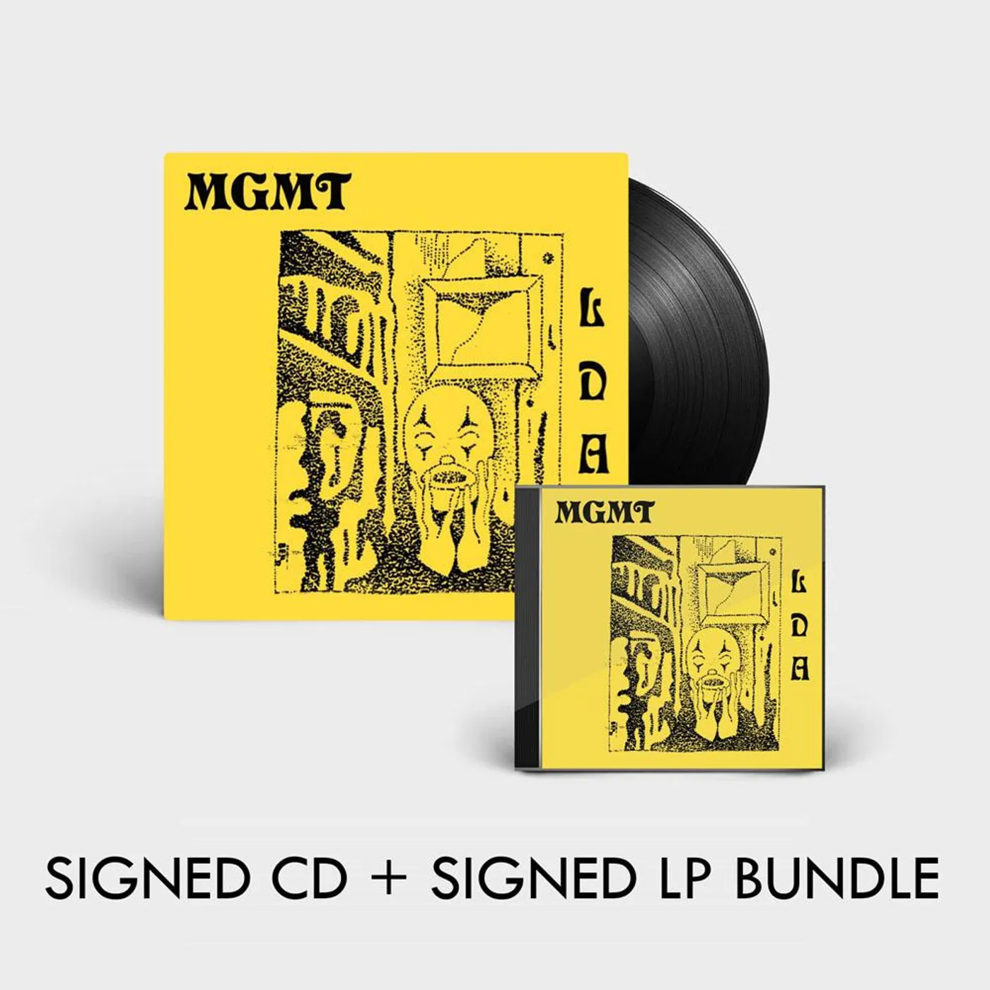 MGMT LITTLE DARK AGE - SIGNED CD + SIGNED LP BUNDLE (Vinyl)