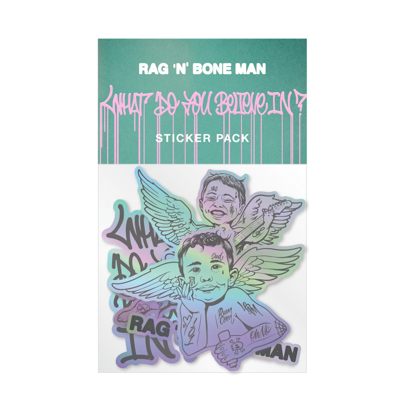 Rag'n'Bone Man What Do You Believe In? Sticker Pack