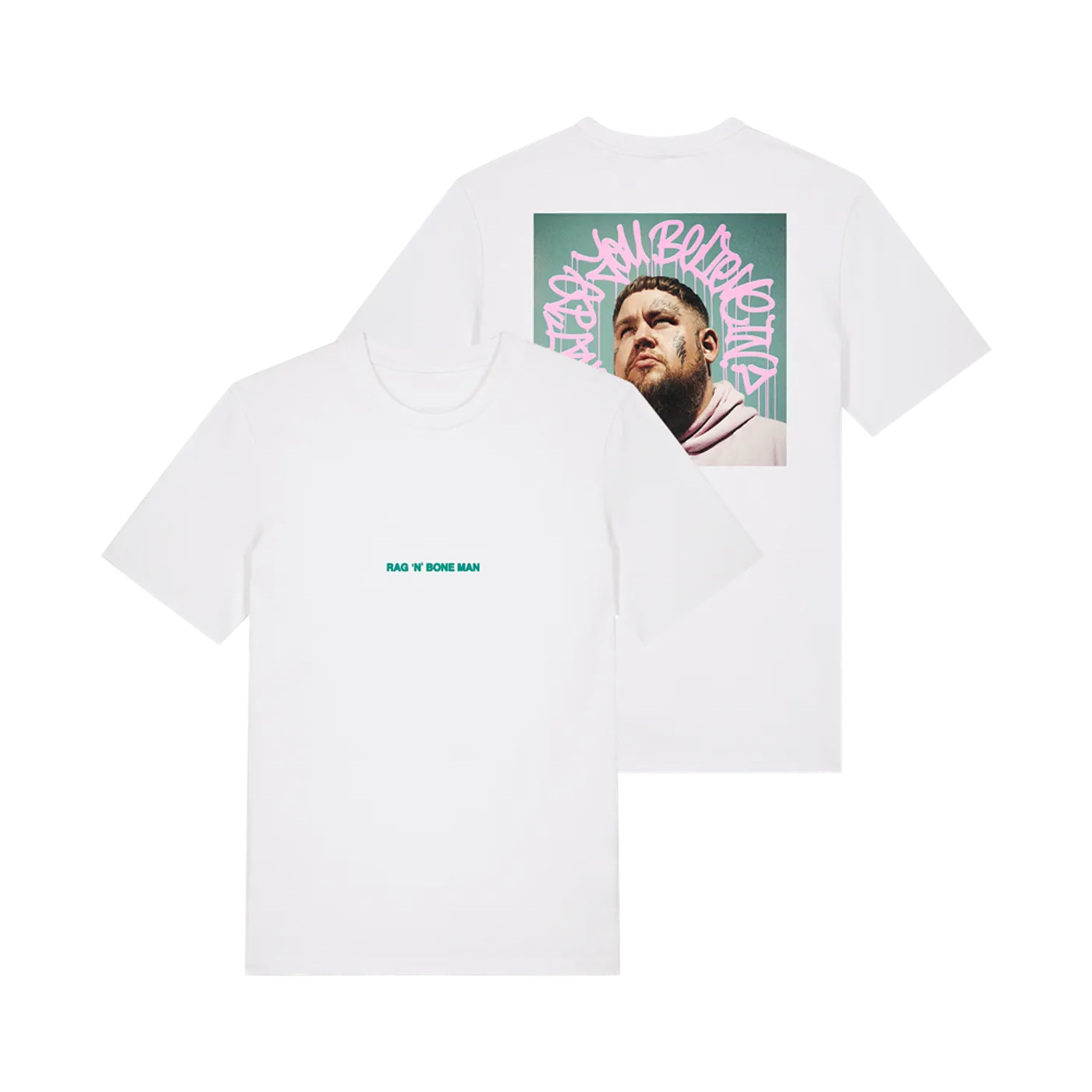 Rag'n'Bone Man What Do You Believe In? Album Photo White T-Shirt