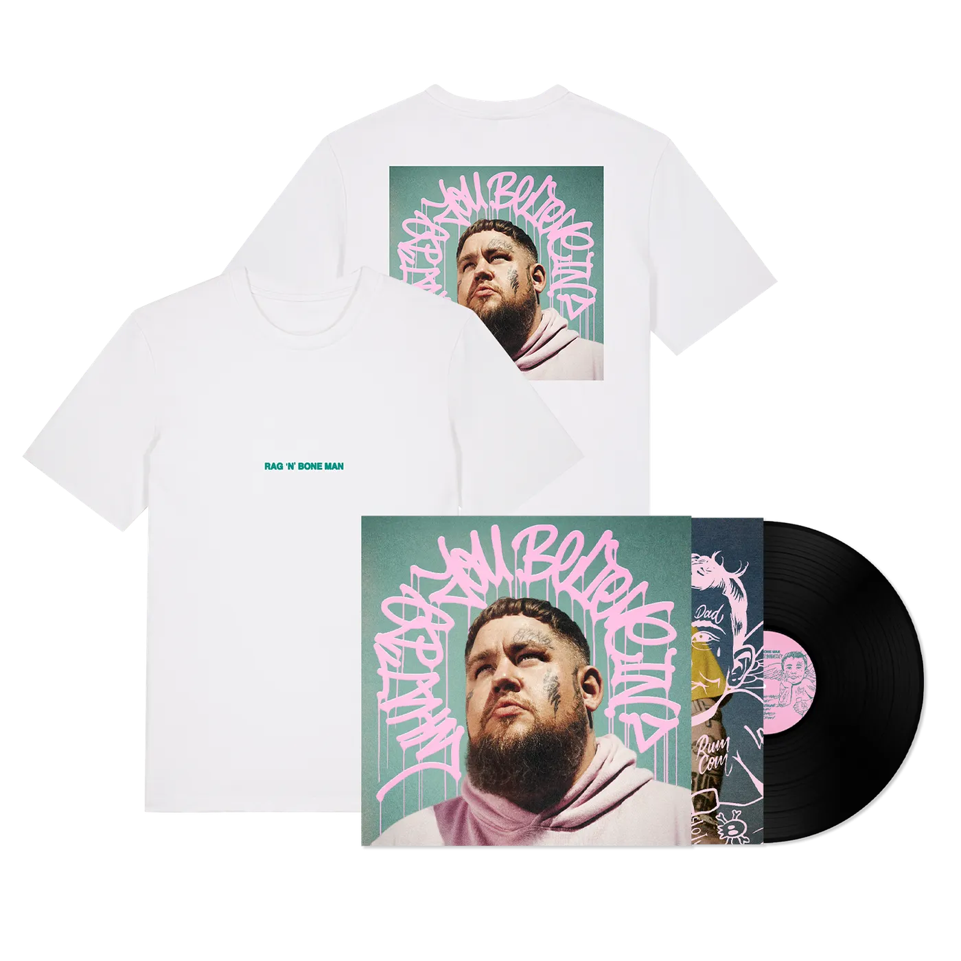 Rag'n'Bone Man Album Photo T-Shirt + Album + Signed Insert