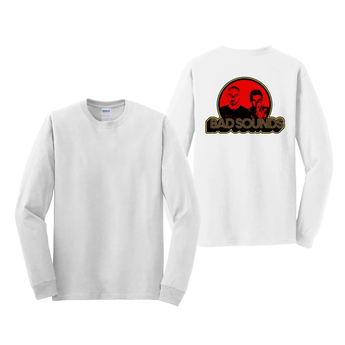 Bad Sounds RED SPOT LOGO WHITE LONGSLEEVE T-SHIRT