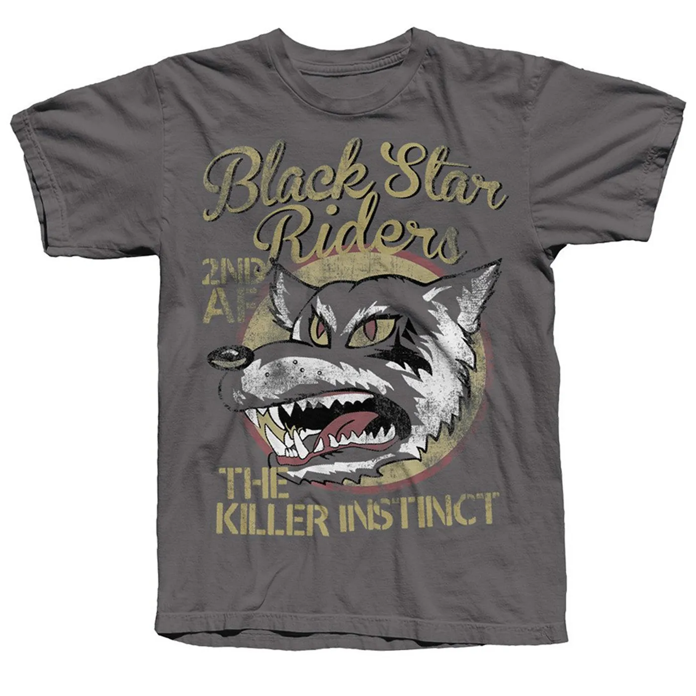 Black Star Riders Charcoal Wolf T-Shirt