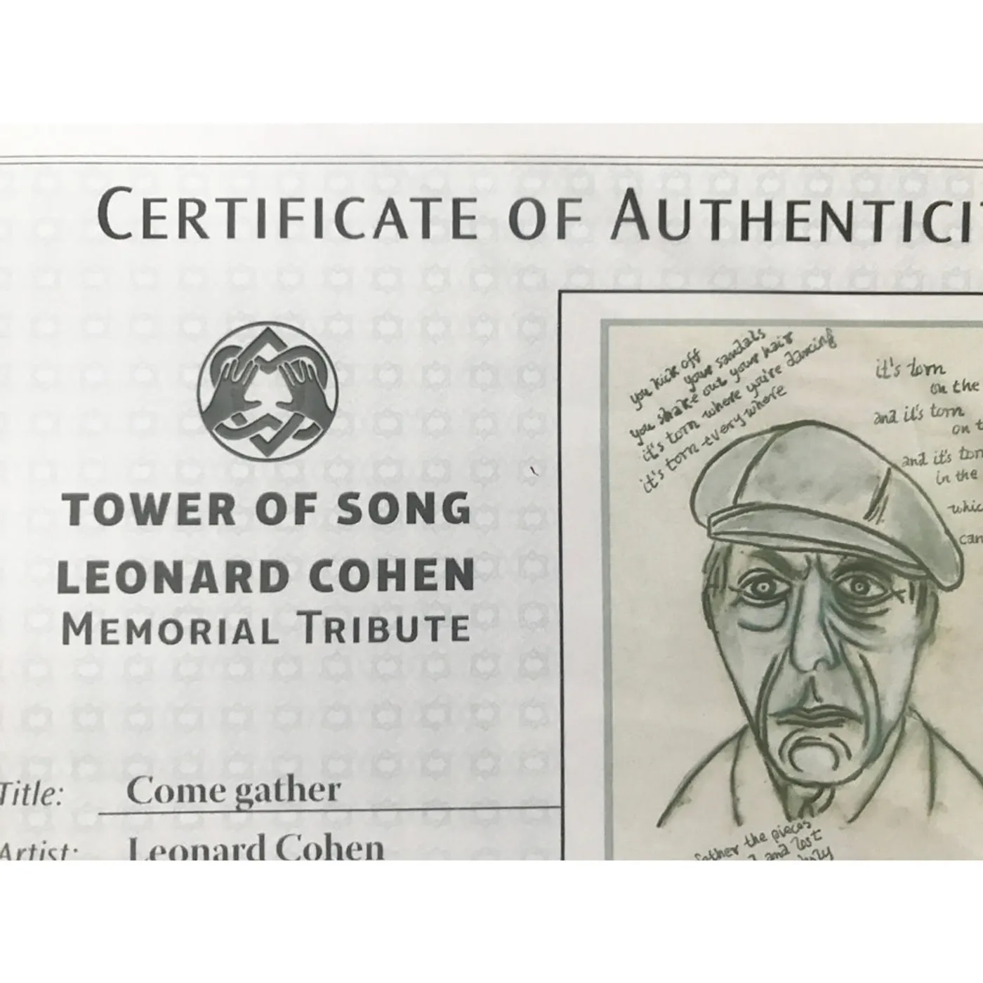 Leonard Cohen WELCOME TO MONTREAL VIP EVENT PACKAGE