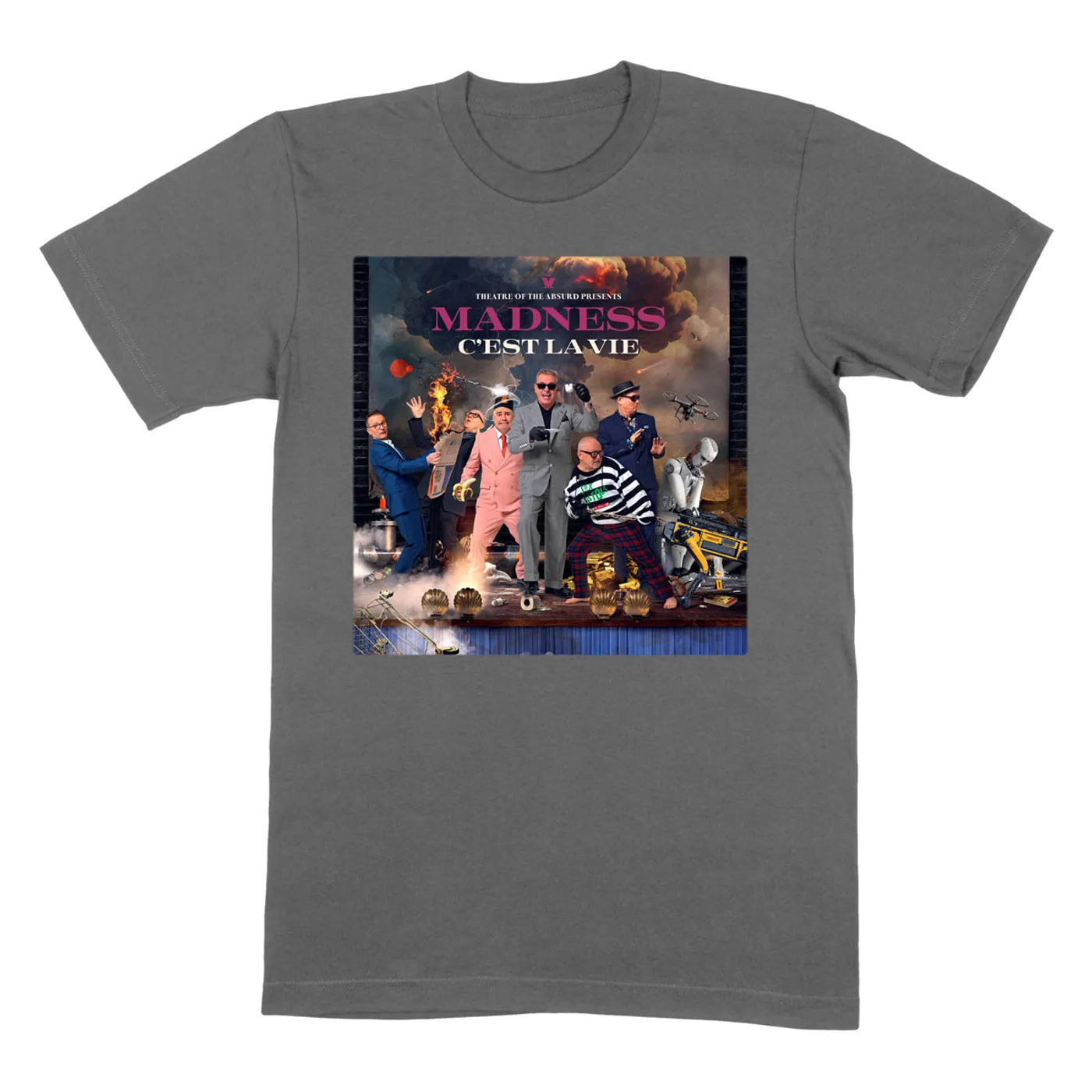 Madness C’EST LA VIE CHARCOAL ALBUM T-SHIRT