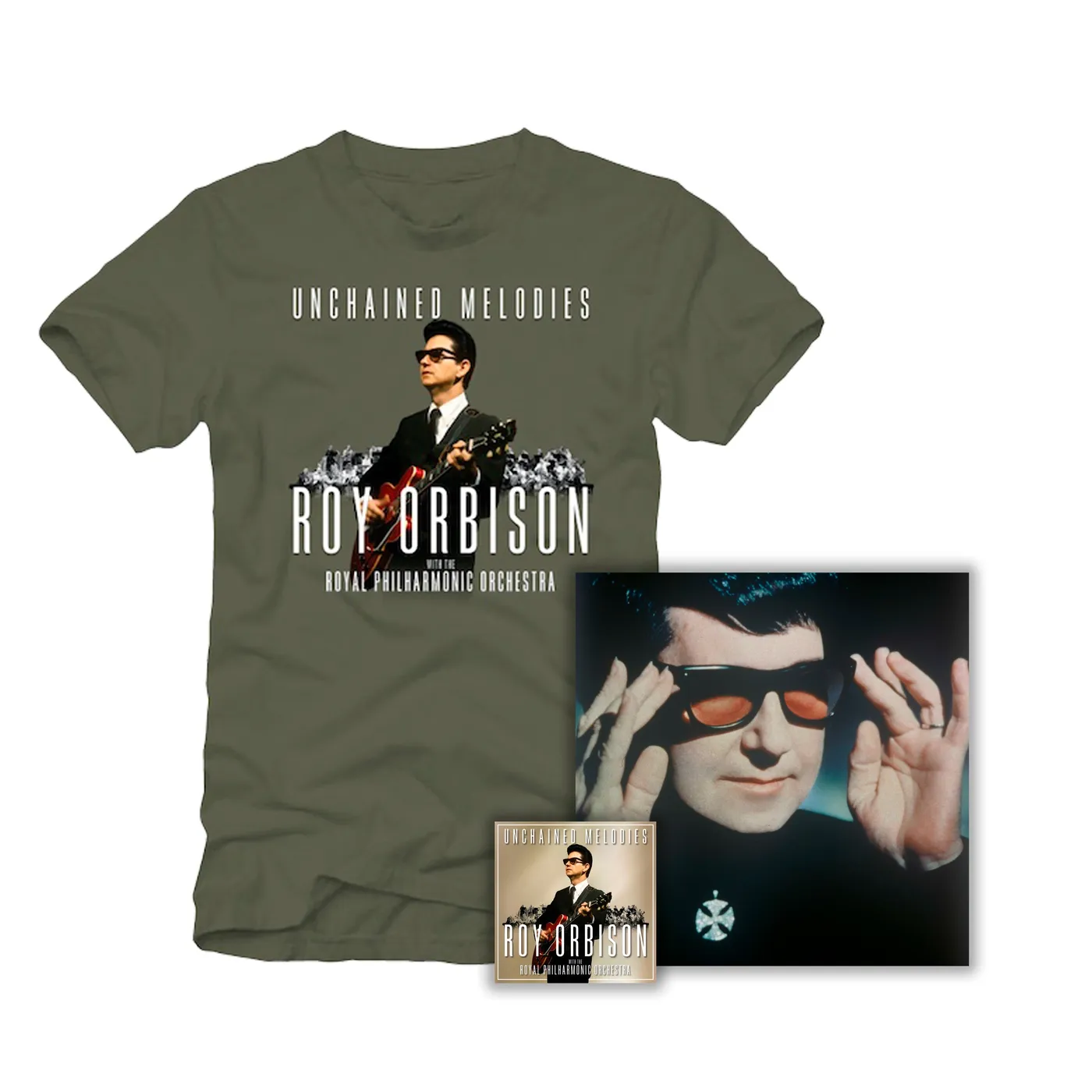 Roy Orbison CD + T-Shirt + Numbered Limited Edition 12" x 12" Print