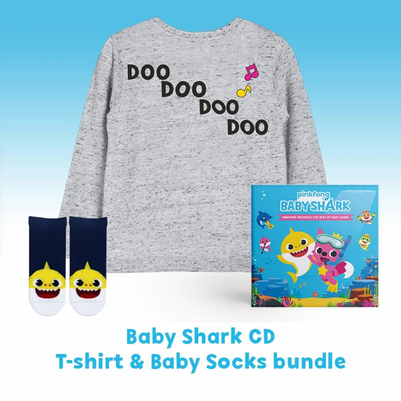 Pinkfong The Best of Baby Shark - CD + T-Shirt + Baby Shark Socks