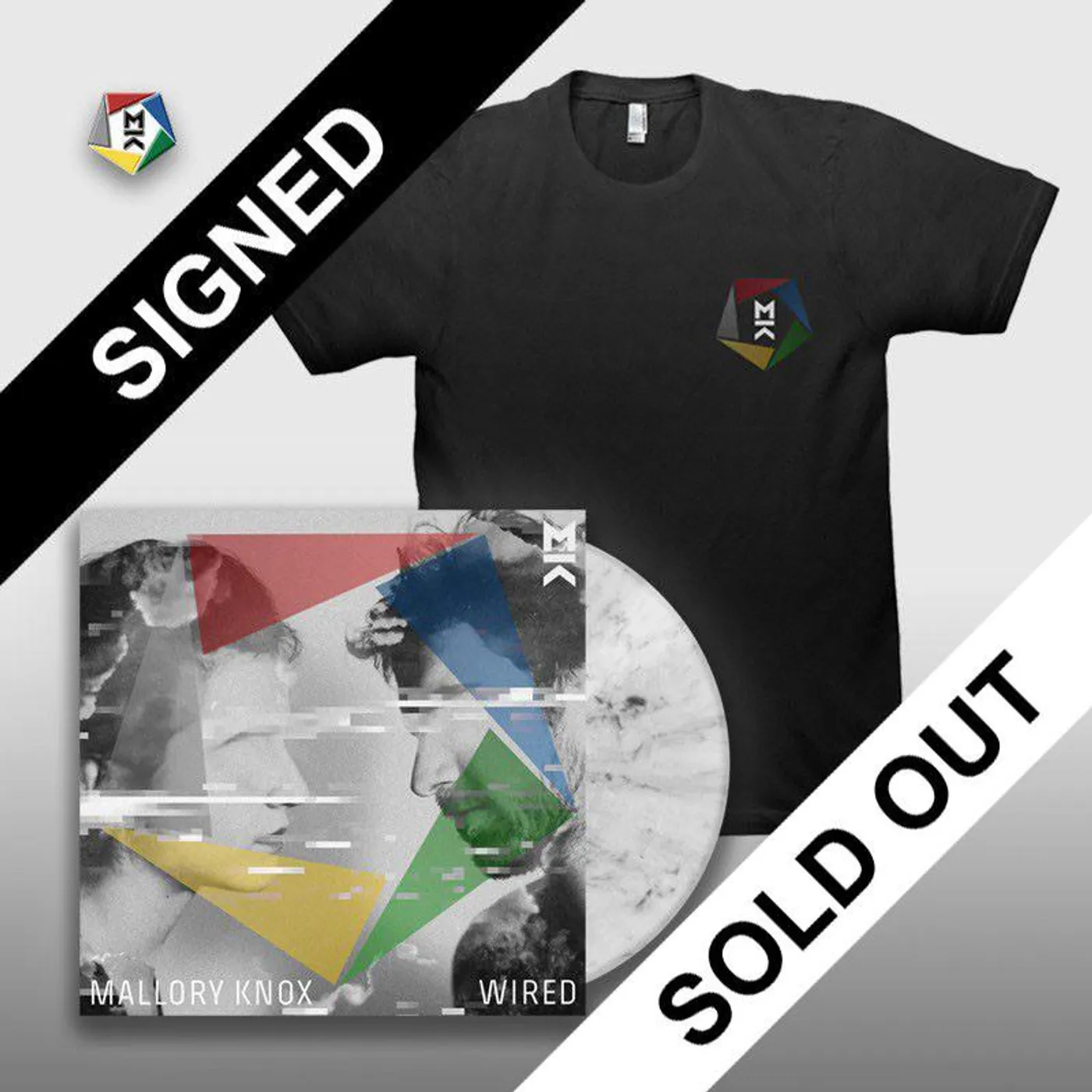 Mallory Knox SIGNED WIRED CD + TEE + PIN