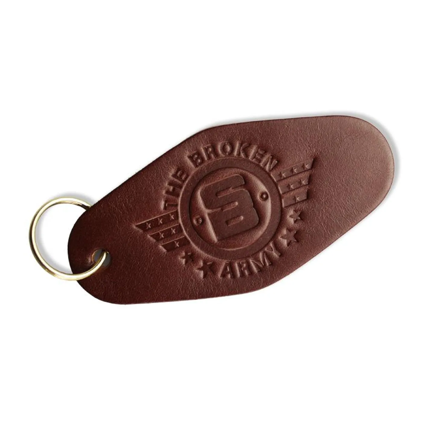 Stone Broken ARMY LOGO LEATHER KEYRING