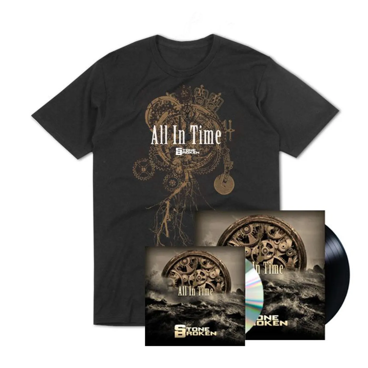 Stone Broken ALL IN TIME (CD + LP) + T-SHIRT + THE ONLY THING I NEED (CD)