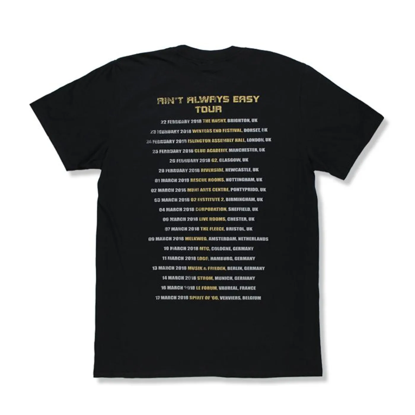 Stone Broken TWIN SKULLS 2018 TOUR BLACK T-SHIRT