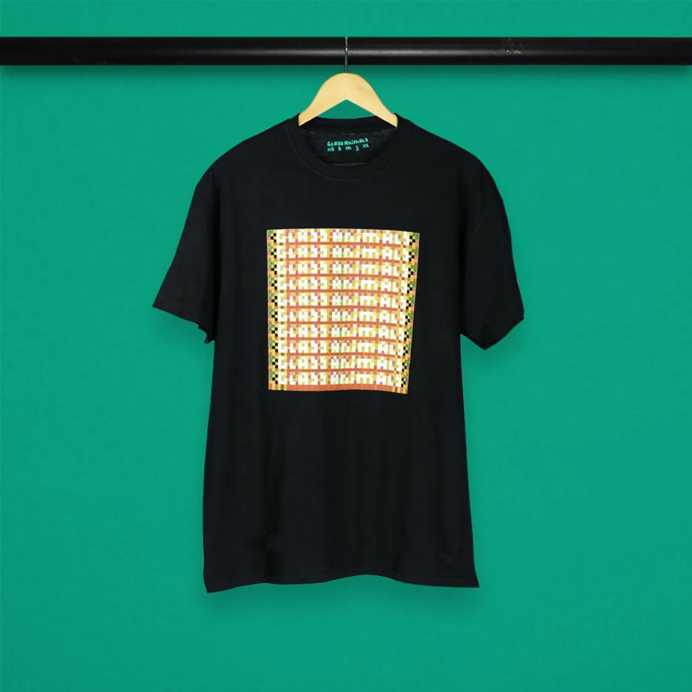 GLASS ANIMALS REPEAT LOGO BLACK T-SHIRT