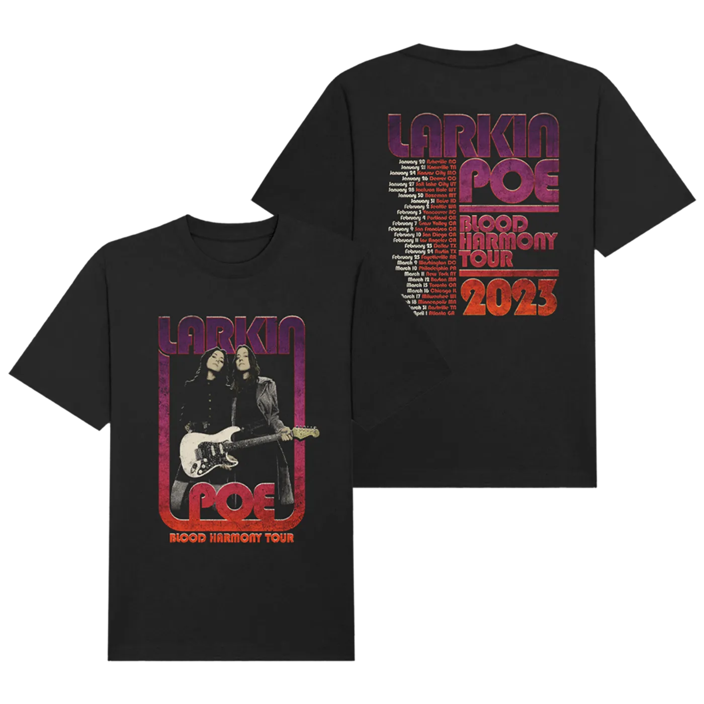 Larkin Poe Blood Harmony 2023 Tour T-Shirt