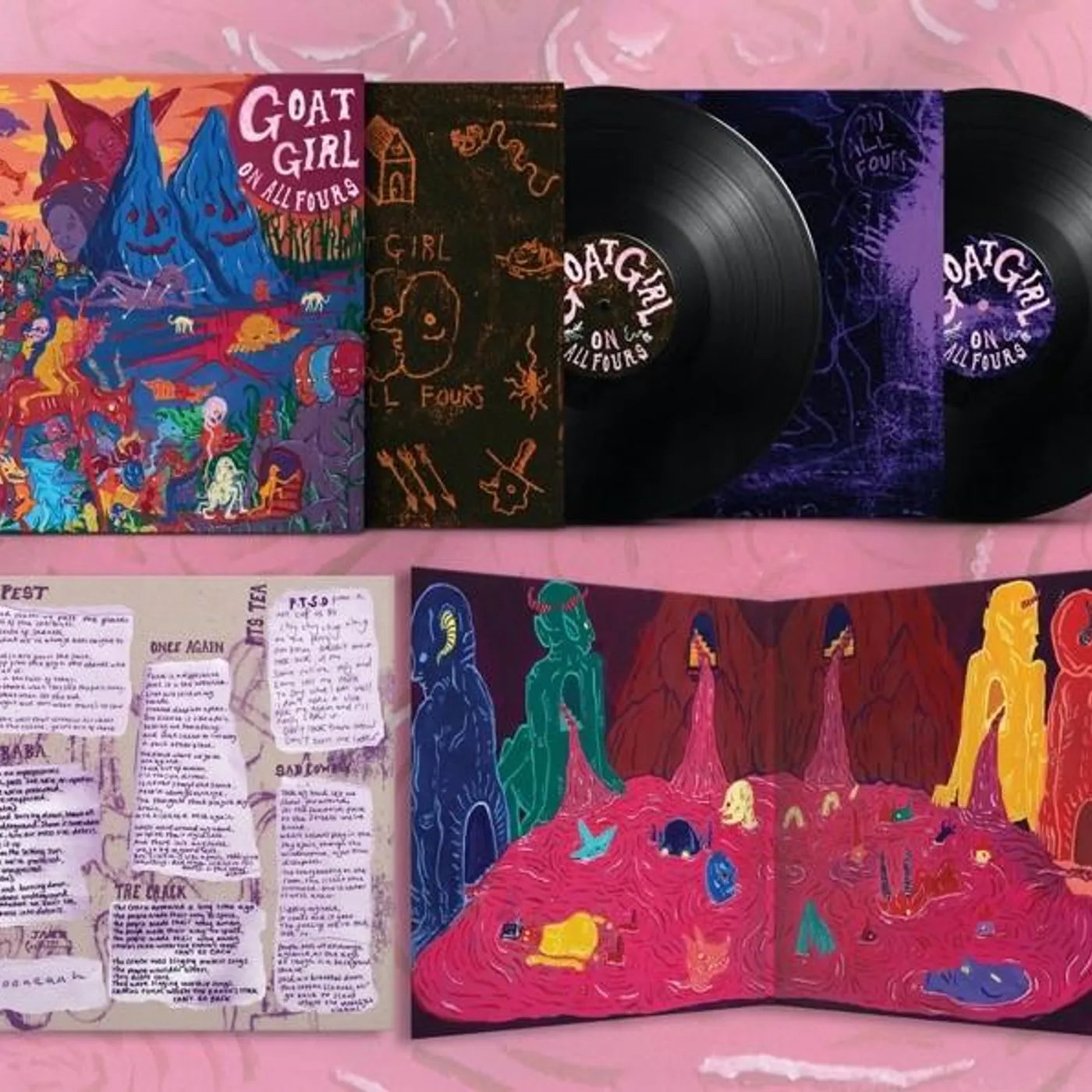 Goat Girl ON ALL FOURS - BLACK 2LP (Vinyl)