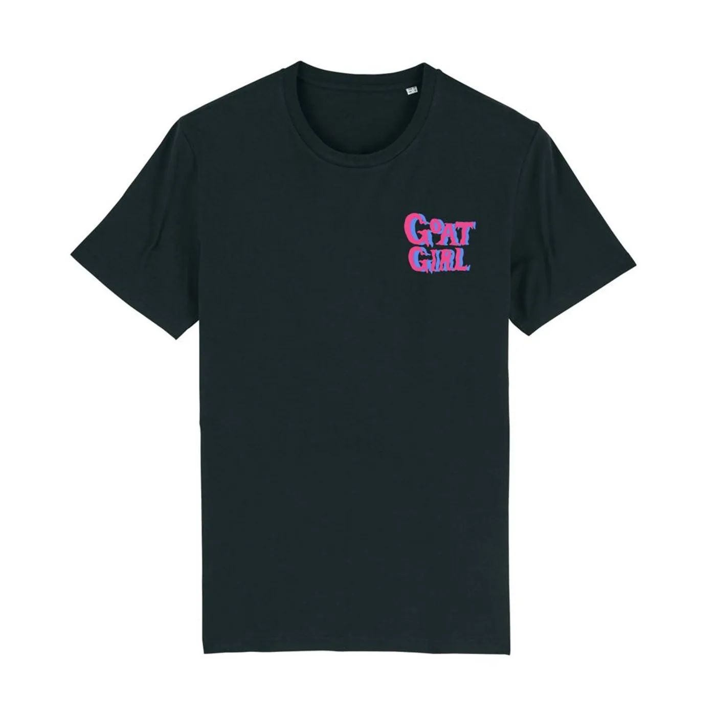 Goat Girl CIRCULAR DESIGN BLACK ORGANIC T-SHIRT