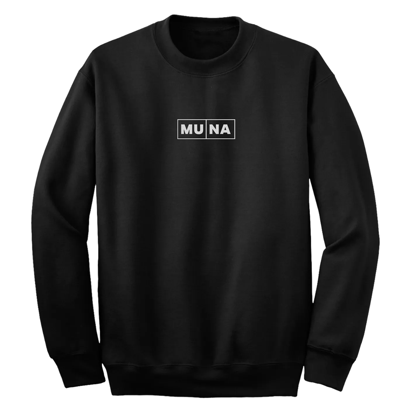 MUNA Album Title Embroidered Black Crewneck