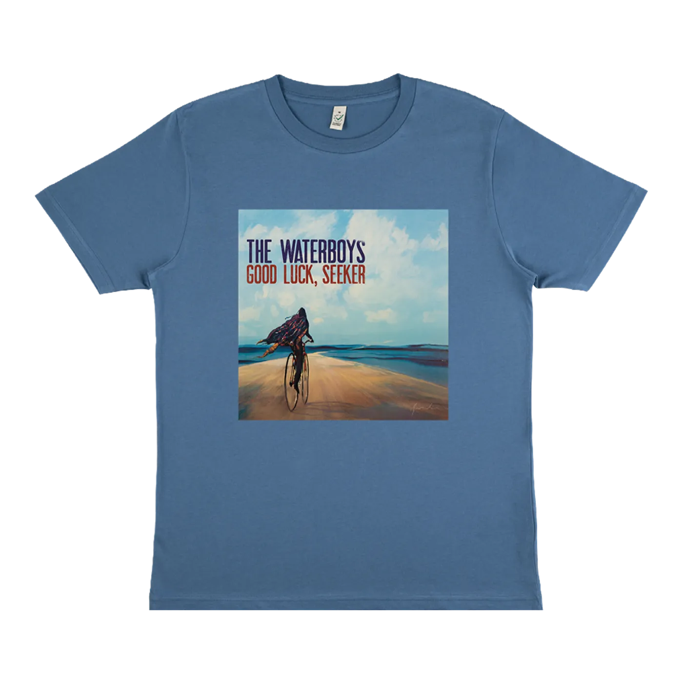 The Waterboys GOOD LUCK, SEEKER BLUE T-SHIRT