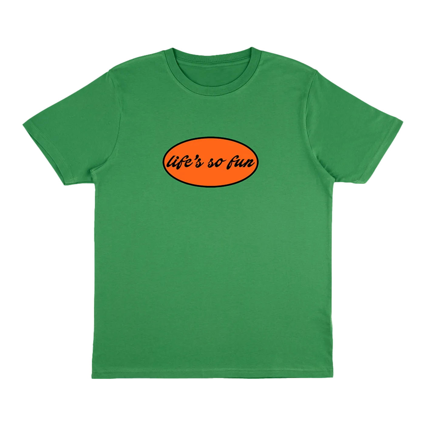 MUNA Life's So fun Orange Oval Green Tee