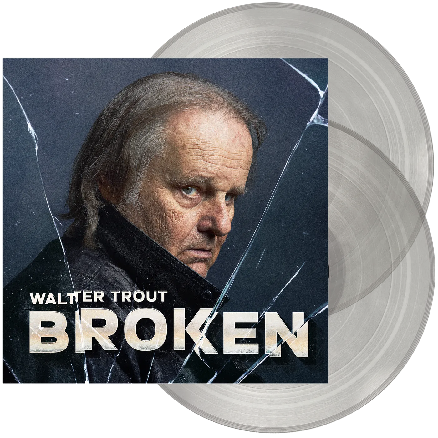Walter Trout Broken (Double Transparent Vinyl) + T-Shirt + Signed Print
