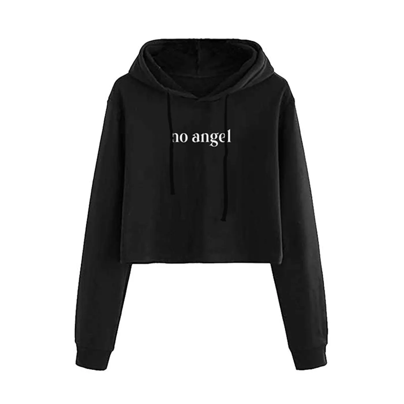 Charli xcx No Angel Blk Crop Hoodie