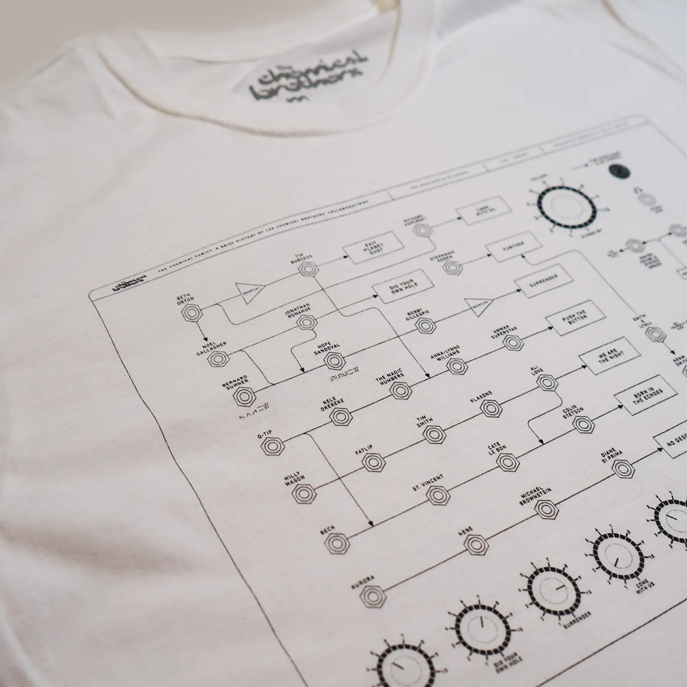 The Chemical Brothers THE CHEMICAL FAMILY WHITE T-SHIRT (2ND EDITION)