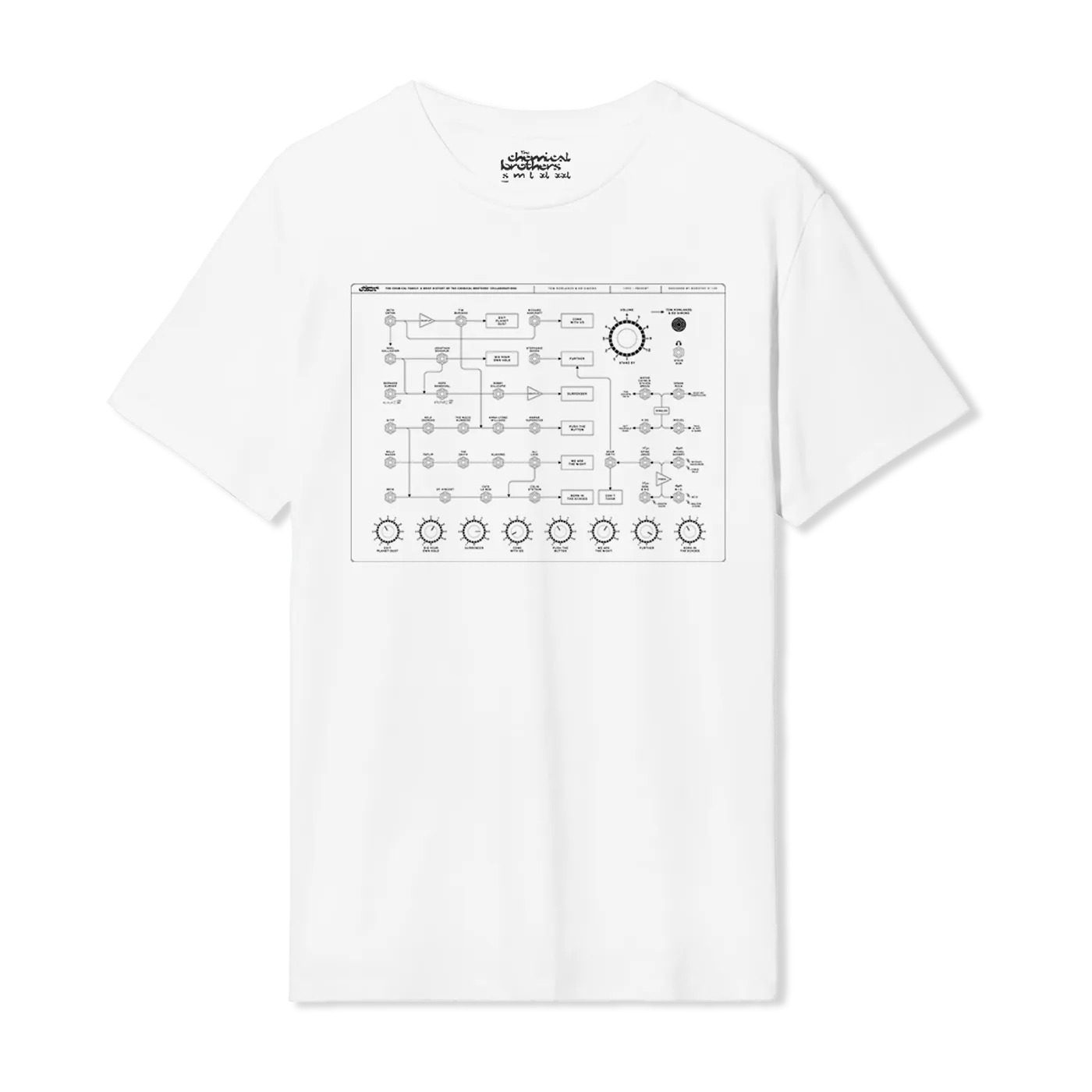 The Chemical Brothers THE CHEMICAL FAMILY WHITE T-SHIRT (2ND EDITION)