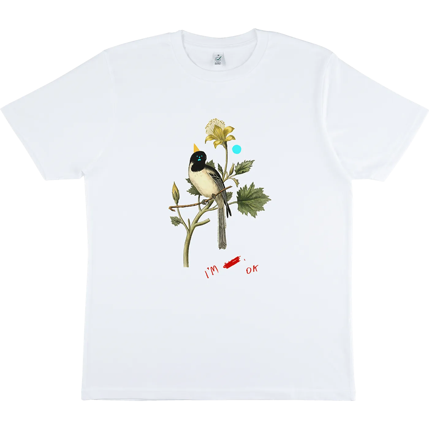 Keaton Henson BIRD I'M OK WHITE T-SHIRT